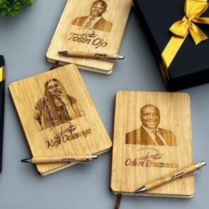 Wooden notebook and pen set
