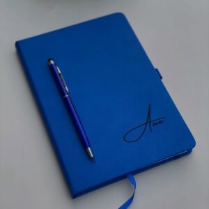 Blue Magnetic Pen Notebook